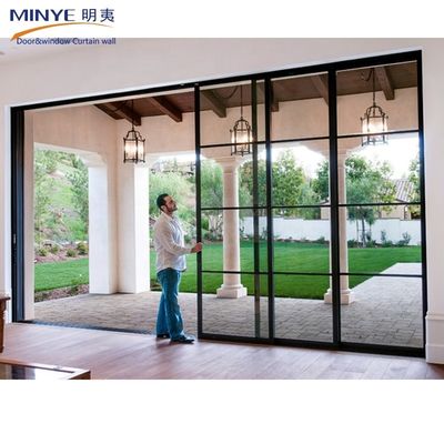 2.0 mm Profildicke Moderne Aluminiumglas Schiebefenster und Türen für den Innenraum