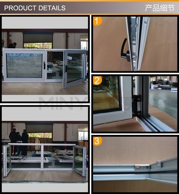 Shanghai Aluminium Doppelhängen Fenster mit vertikalen Öffnungsmuster und OEM Willkommen