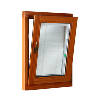Vertikal geöffnete Villa Aluminiumkettenwindler Oberhangfenster mit Holz und Holzentdeckung