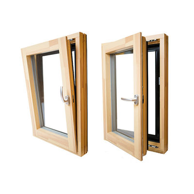 Vertikal geöffnete Villa Aluminiumkettenwindler Oberhangfenster mit Holz und Holzentdeckung