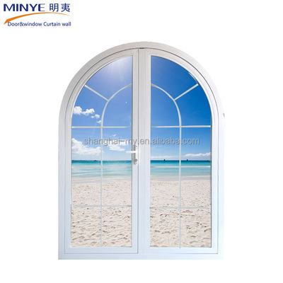 Arch Top Design Winddichte Tür mit pulverbeschichtetem Finish im rustikalen Stil