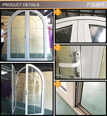 Deutschland Hardware Thermal Break Aluminiumbogen Doppelfenster mit Grill