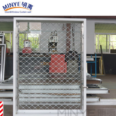 Aluminium-Lauver-Fenster mit anpassbarem Einbrechernetz und horizontalen Öffnungsmuster