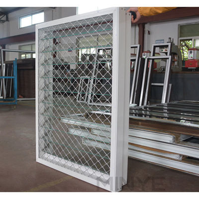 Aluminium-Lauver-Fenster mit anpassbarem Einbrechernetz und horizontalen Öffnungsmuster