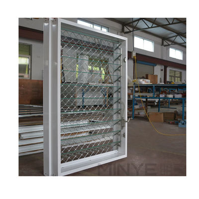 Aluminium-Lauver-Fenster mit anpassbarem Einbrechernetz und horizontalen Öffnungsmuster