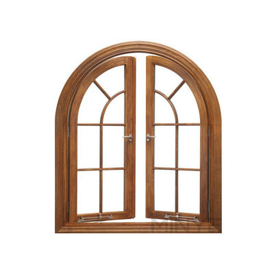 Aluminiumlegierung Rahmen-Bogengitterfenster mit Swing-Open-Stil und Grill Design