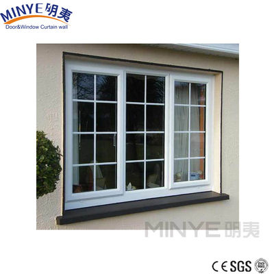 angepasste Farben Offener Stil Holzfarbe Aluminium Fenstergrills Design für Schieben Stil