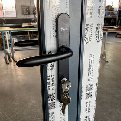 Hardware Schalldichte Innenraum Bi-klappbare Doppelverglasung Aluminiumglas Thermal Break Bifold Patio Klapptüren