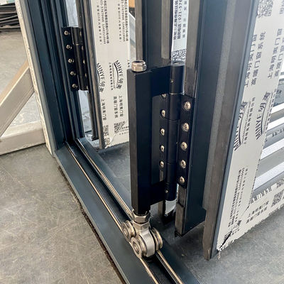 Hardware Schalldichte Innenraum Bi-klappbare Doppelverglasung Aluminiumglas Thermal Break Bifold Patio Klapptüren