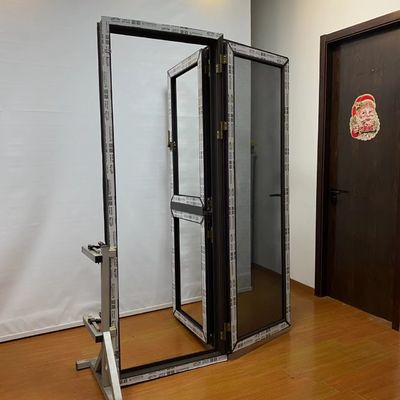 Minimalistische Glastür mit chinesischer Top-Hardware-Aluminium-Doppelblatt-Fenster