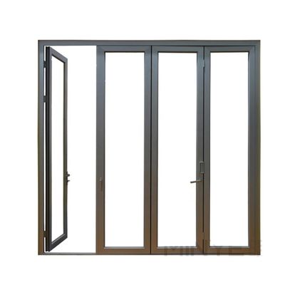 Doppelgehärtetes Glas Energieeinsparende Klapptüren aus Aluminiumglas für den Arbeitsplatz