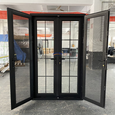 Chinesische Top Hardware Villa Französische Glastüren mit Schalldämmung und gehärtetem Glas