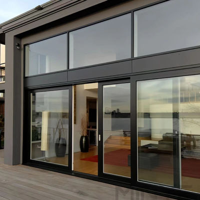 Einfach/Doppelgehärtetes Glas Pulver beschichtet glatte Fertigung Aluminium Patio Schiebetür