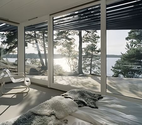 Einfach/Doppelgehärtetes Glas Pulver beschichtet glatte Fertigung Aluminium Patio Schiebetür
