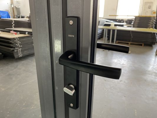 Klappbare Patio-Zweifach-Wärmebrüche Aluminium-Stacker-Tür zur Wärme- und Schalldämmung