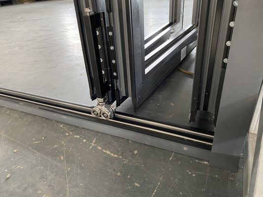 Klappbare Patio-Zweifach-Wärmebrüche Aluminium-Stacker-Tür zur Wärme- und Schalldämmung