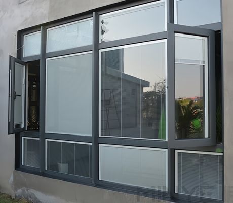 angepasste klare/graue/blaue/grüne/braune Aluminium-Fenster mit Doppelverglasung