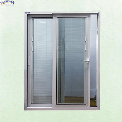 Villa Schiebetür mit eingebauten Glasblenden Wasserdichte Aluminiumlegierung Glasfasernetz