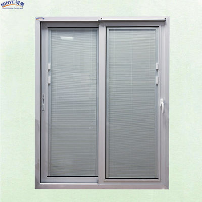 Villa Schiebetür mit eingebauten Glasblenden Wasserdichte Aluminiumlegierung Glasfasernetz