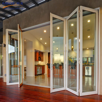 Moderne Design Außen-Zweifachtür mit Aluminiummaterial und geflochtenem Mesh Screen