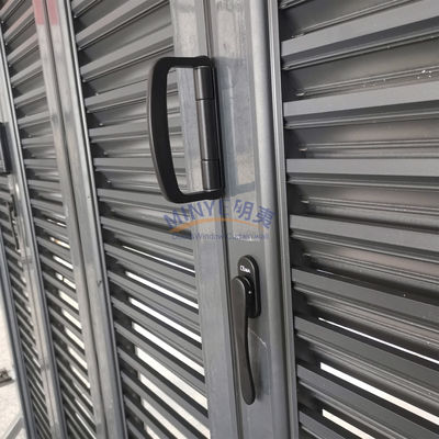 Energievertikal Aluminium Bifold Patio Klappglas Türen Außenfunktion Winddicht