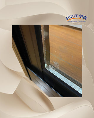 Schiebefenster aus Aluminium aus doppeltem Glas für die Schalldämmung von Aluminium