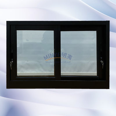 Customized Balkon Winddicht Gewöhnliche Doppelplatte Schiebefenster aus Aluminiumglas
