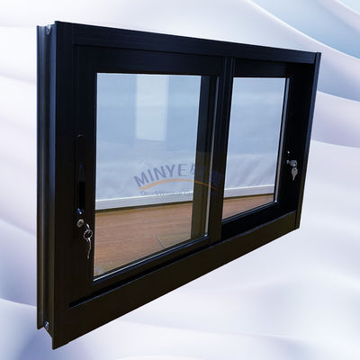 Customized Balkon Winddicht Gewöhnliche Doppelplatte Schiebefenster aus Aluminiumglas