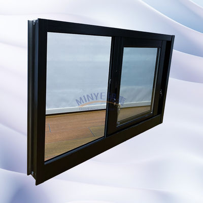 Customized Balkon Winddicht Gewöhnliche Doppelplatte Schiebefenster aus Aluminiumglas