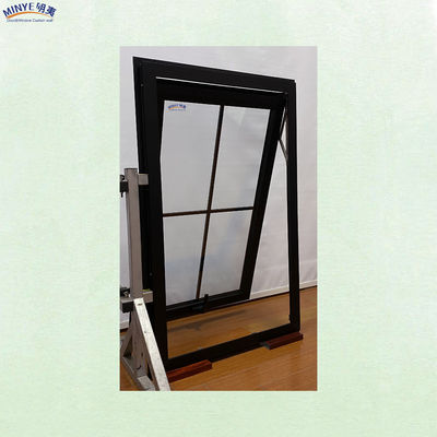 Swing-Open-Style-Aluminiumfenster mit doppelt gehärtetem Glas und eingebautem Gitter