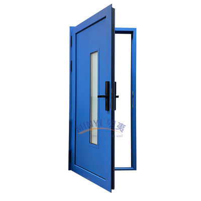 Blaufarbene Aluminium-Gehäuse mit doppeltempertem Glas und elektronischem Code-Schloss