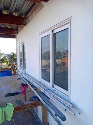 Energieeinsparung Doppelgehärtetes Glas UPVC PVC Schiebefenster Für Patio Vinyl Glasfenster