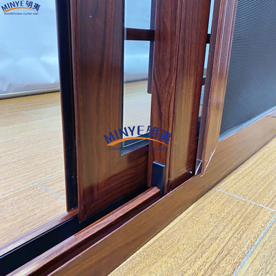 Holzkorn-Design Aluminium-Rutschenfenster mit doppelt gehärtetem Glas und eingebautem Abstand