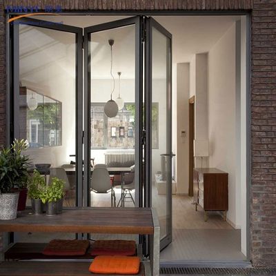 Außendekoration Klappung Eingangsglas Tür mit Glasfasernetz