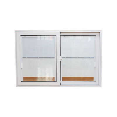 Wasserdichtes Schiebefenster aus Aluminium mit inneren Trennstreifen und doppelt gehärtetem Glas