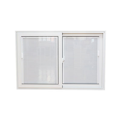 Wasserdichtes Schiebefenster aus Aluminium mit inneren Trennstreifen und doppelt gehärtetem Glas