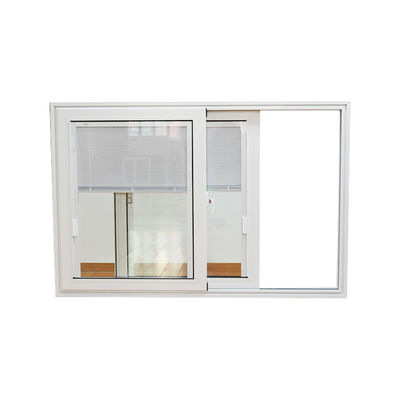 Wasserdichtes Schiebefenster aus Aluminium mit inneren Trennstreifen und doppelt gehärtetem Glas