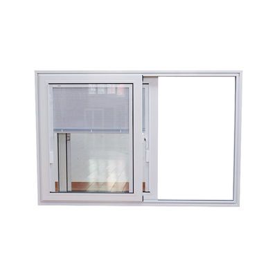 Wasserdichtes Schiebefenster aus Aluminium mit inneren Trennstreifen und doppelt gehärtetem Glas