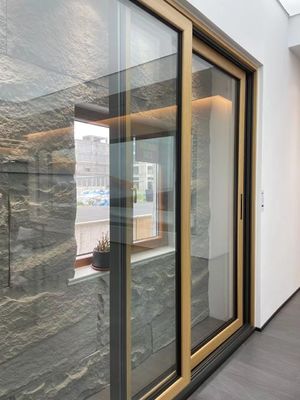 Fertiggestellte Oberfläche Französisch Büro Glas Aluminium Schiebetür für Außen zu erschwinglichen Preisen