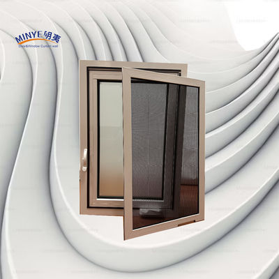 Thermal Break Aluminium-Fenster mit abnehmbarem Bildschirm und Doppelfarbdesign