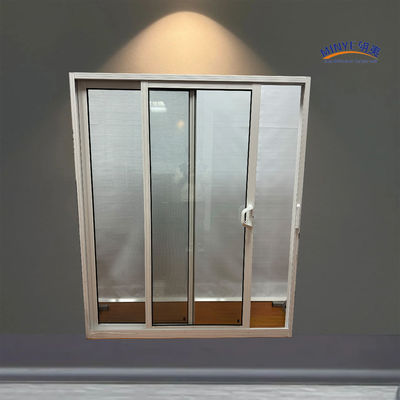 Schiebetür aus Aluminium aus chinesischer Hardware mit doppelt gehärtetem Glas und Glasfaserbildschirm