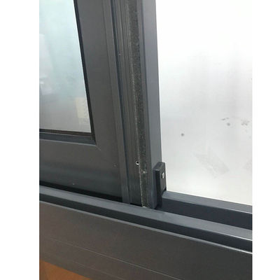 Doppelverglasetes Aluminium-Schiebefenster der Serie 77 mit Horizontalöffnung und Materialien