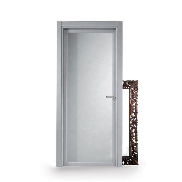 Modernes Design Aluminium Badezimmer Glas Tür mit gehärtetem Frostglas OEM/ODM Erhältlich