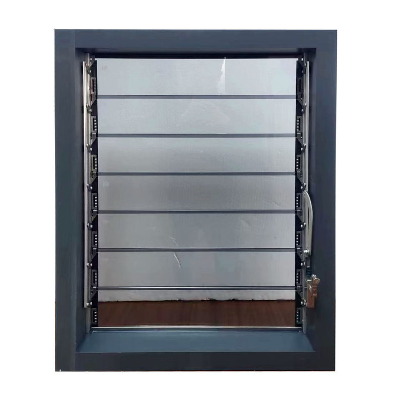 angepasste Farben Außen-Aluminium-Lüften Fensterläden Glas Klinge Handbuch Fenster