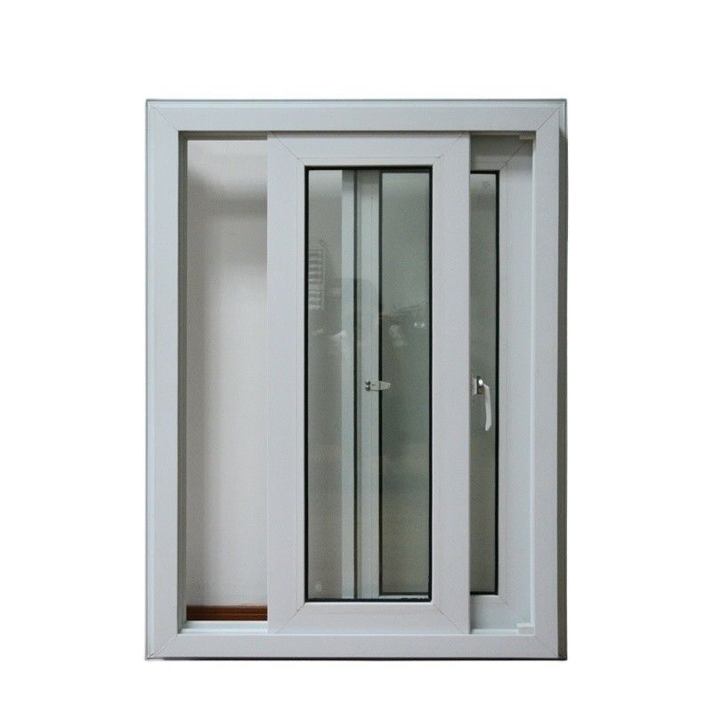 Winddichte Funktion Doppelschleifglas UPVC-Vertikalfenster mit Energieeinsparvorteil