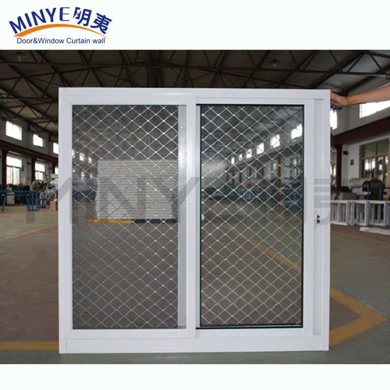 Innovative angepasste Farben Lärmvernichter PVC/UPVC Schiebefenster mit Grilldesign