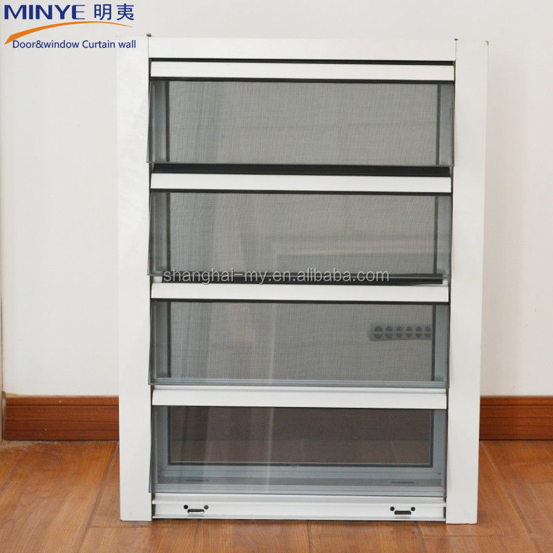 angepasste Farb-Aluminium-Glasblenden mit Fliegenschirm und Hauptmaterial Aluminium