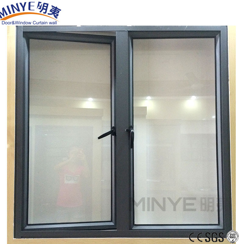Hochwertige chinesische oder deutsche Hardware Wohnung Aluminiumrahmen Seitengehinge Fenster
