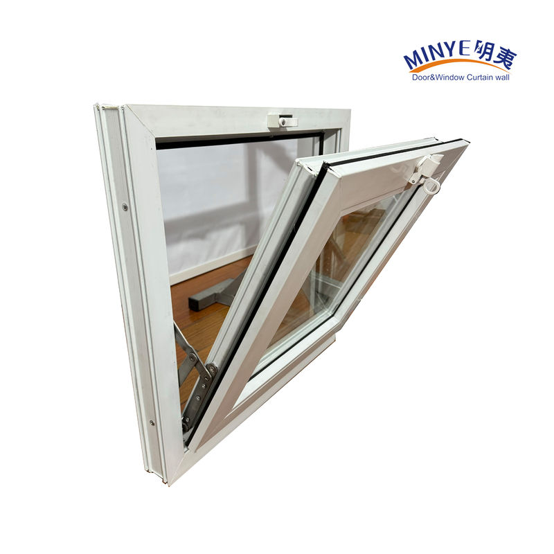 Doppelgehärtetes Glas UPVC Neigung Fenster im modernen Stil für Australien Kunststoffrahmen