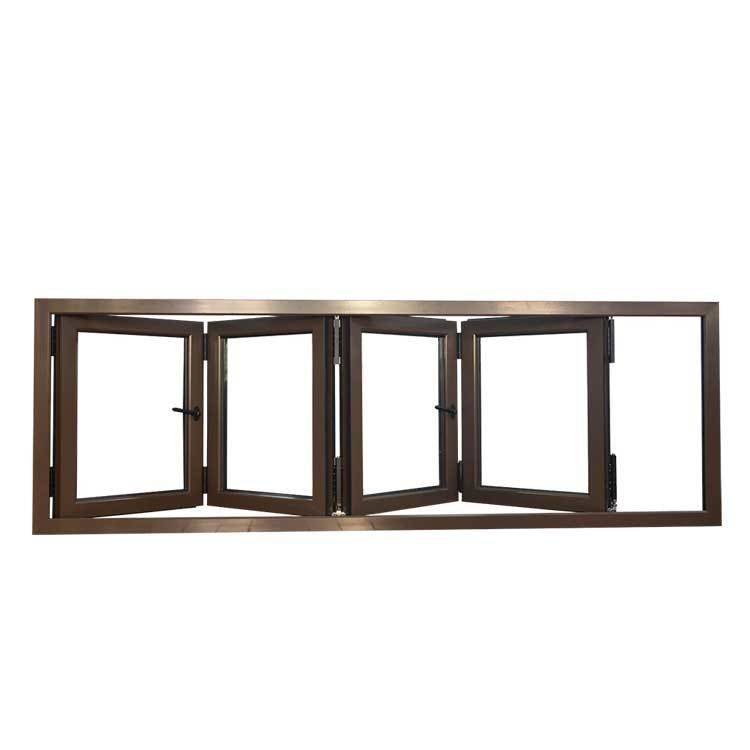6063 T-5 Thermal Break Aluminiumrahmen Doppelverglasetes Akkordeonfenster für die Aufführung